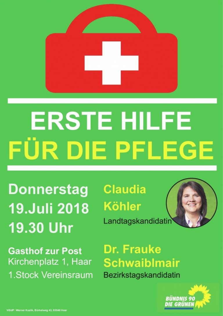 „Erste Hilfe für die Pflege“: Wahlkampfauftakt in Haar mit Claudia Köhler